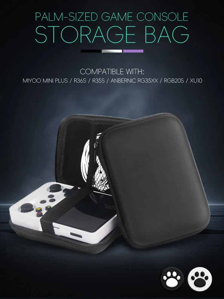 Data Frog Retro Video Game Case EVA Cover for R36S RG35XX R35S Miyoo Mini plus - Protective Bag for Portable Gaming Consoles