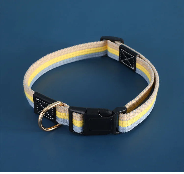 Canvas Dog Collar German Shepard Medium Large Dog Collars For Walking Training Dog Collar Strong Dog Leash Pet Leashes