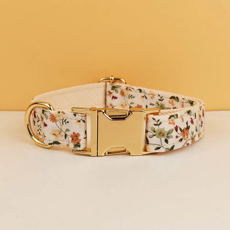 Luxury Tactical Dog Collar Leash Harness Set with Bow Tie Pets Accessories Quick Release Personalized Breakaway Polyester Blends