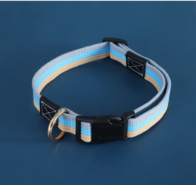 Canvas Dog Collar German Shepard Medium Large Dog Collars For Walking Training Dog Collar Strong Dog Leash Pet Leashes