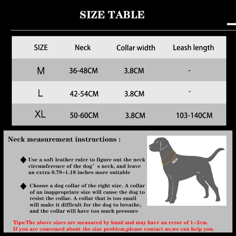 Durable Nylon Pet Dog Collar Leash Set Reflective Tactical Training Harness Large Dog Quick Release Solid Color Collars for Dogs