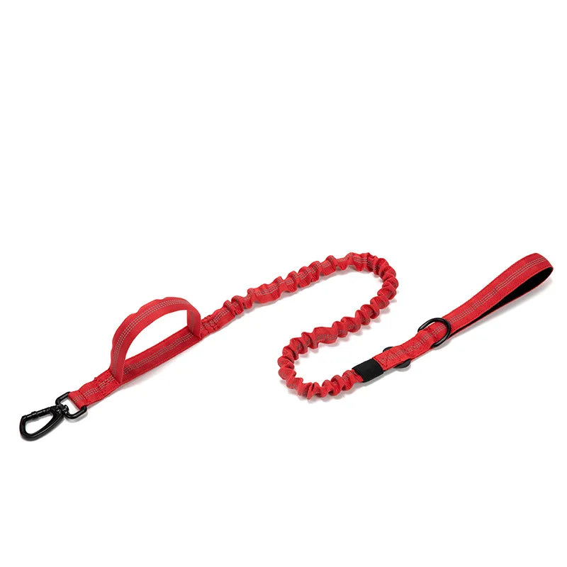 Durable Nylon Pet Dog Collar Leash Set Reflective Tactical Training Harness Large Dog Quick Release Solid Color Collars for Dogs