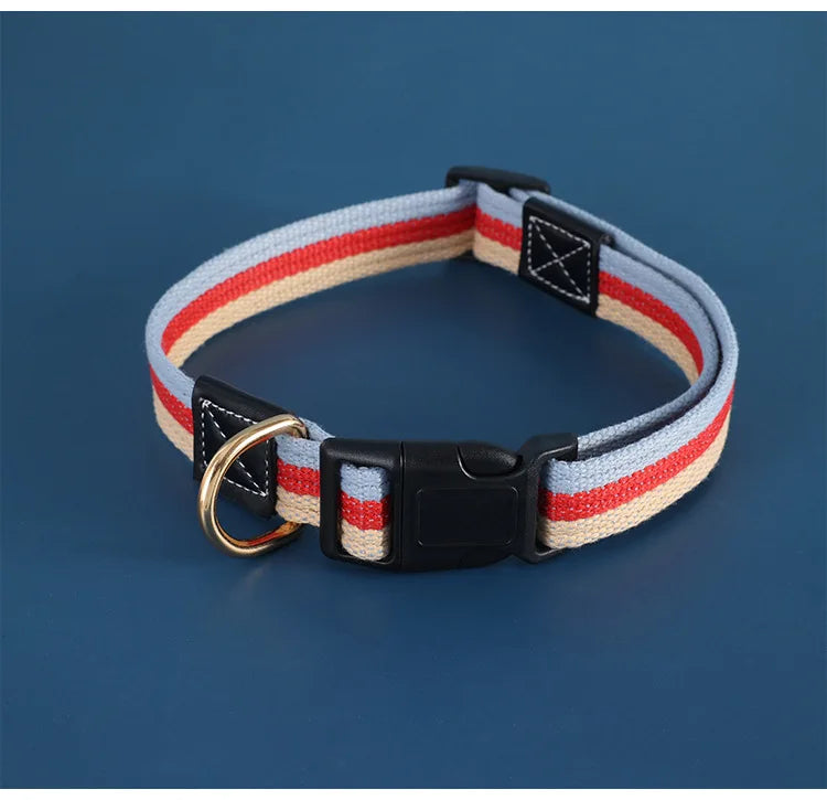 Canvas Dog Collar German Shepard Medium Large Dog Collars For Walking Training Dog Collar Strong Dog Leash Pet Leashes
