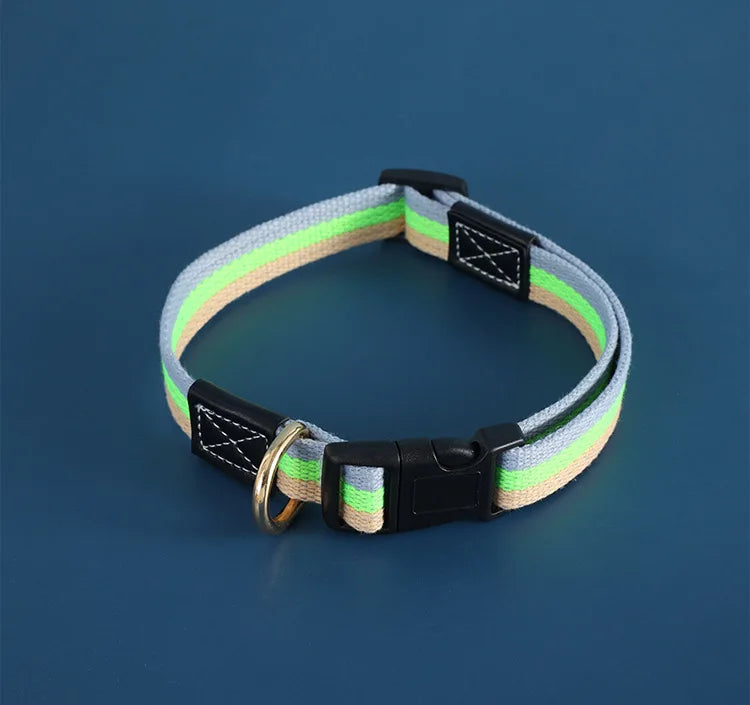 Canvas Dog Collar German Shepard Medium Large Dog Collars For Walking Training Dog Collar Strong Dog Leash Pet Leashes