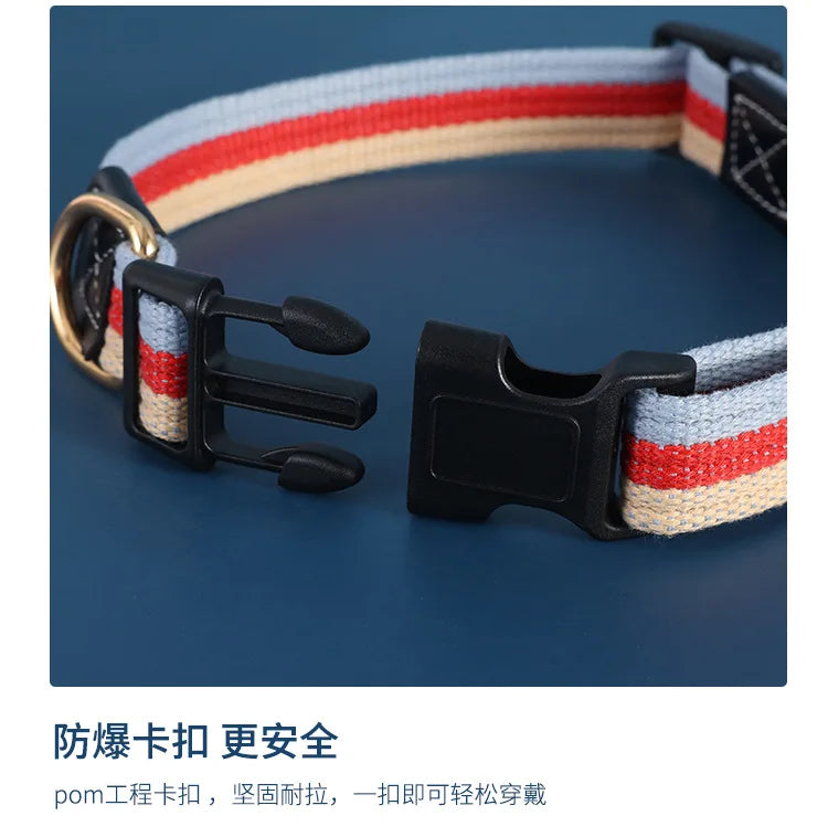 Canvas Dog Collar German Shepard Medium Large Dog Collars For Walking Training Dog Collar Strong Dog Leash Pet Leashes