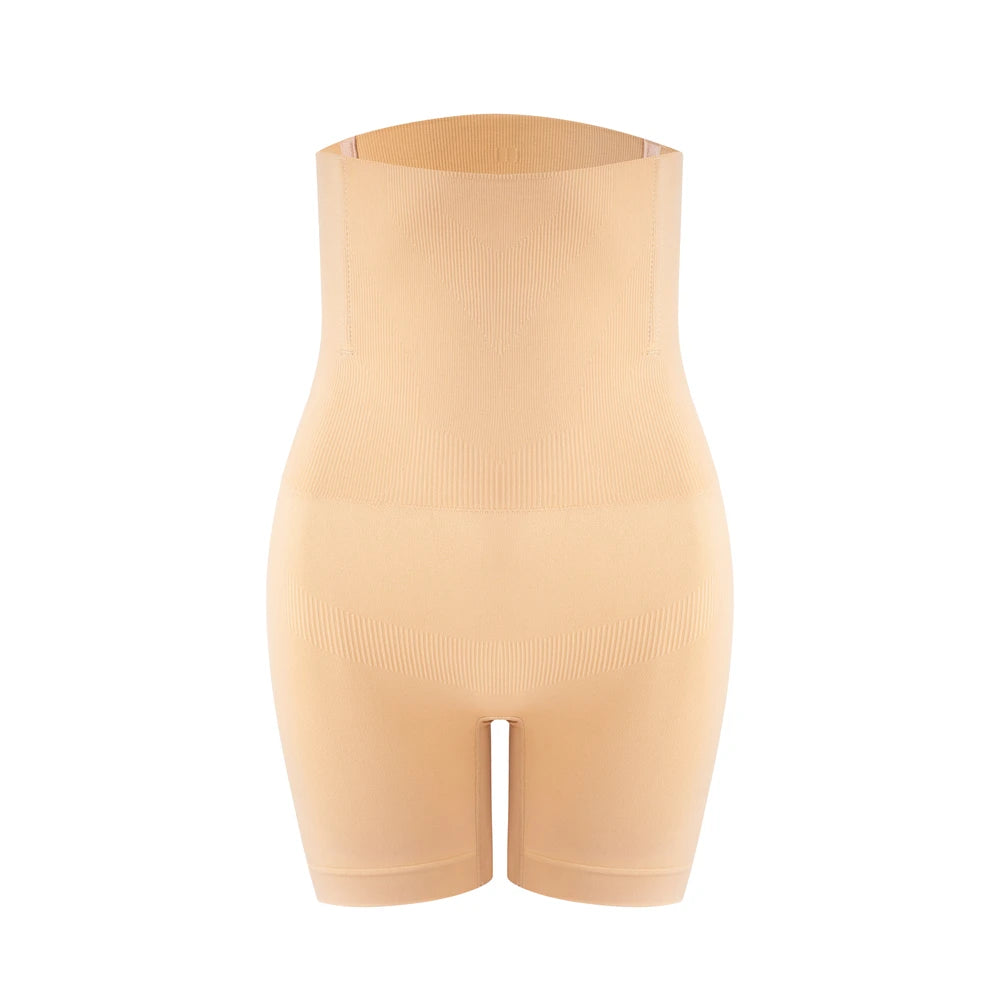 Women's High-Waist Knitted Shapewear Shorts Medium Control Nylon Spandex Blend Eye-Catching Underwear for Enhanced Shape
