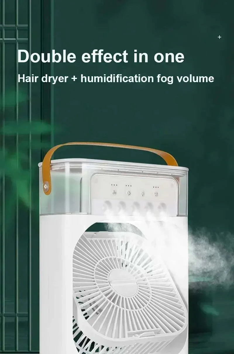 XIAOMI Portable Fan 3 in 1 Humidifier Air Adjustment LED Light Household USB Chargeable Air Conditioner Office Moisturizing Fans