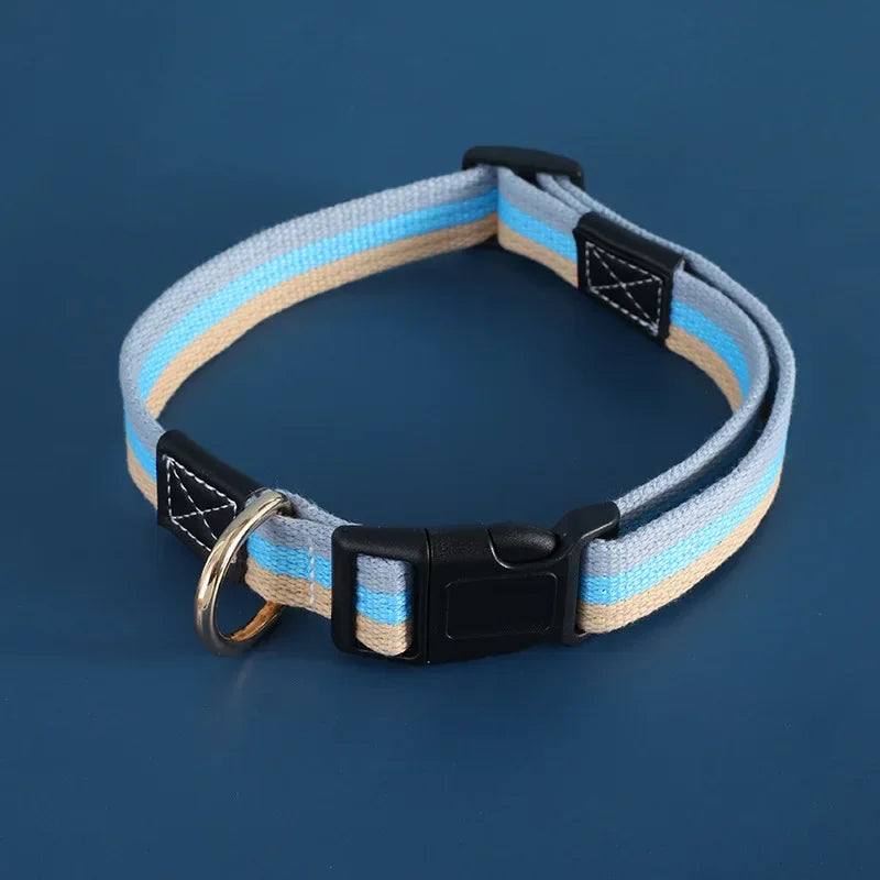 Canvas Dog Collar German Shepard Medium Large Dog Collars For Walking Training Dog Collar Strong Dog Leash Pet Leashes