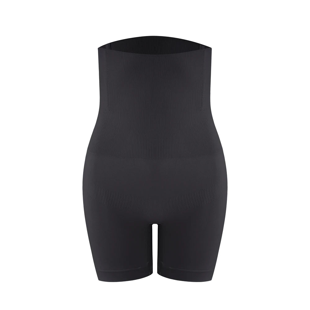 Women's High-Waist Knitted Shapewear Shorts Medium Control Nylon Spandex Blend Eye-Catching Underwear for Enhanced Shape